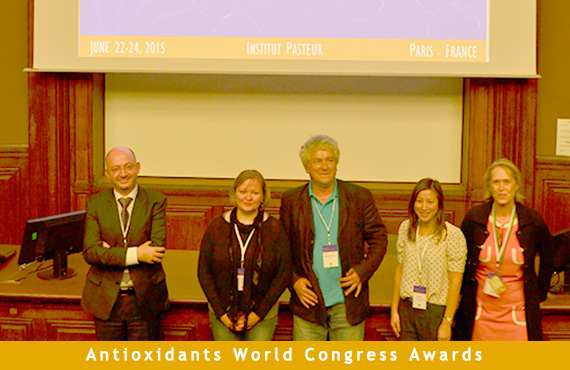 Pr Radman, Dr Lim and Dr Suvorova were awarded during Paris Redox 2015 