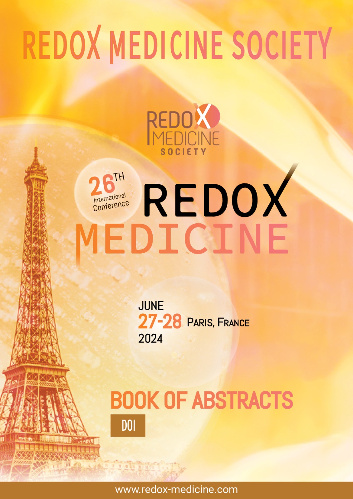 Abstracts Book of Redox Medicine 2024 Has Been Released